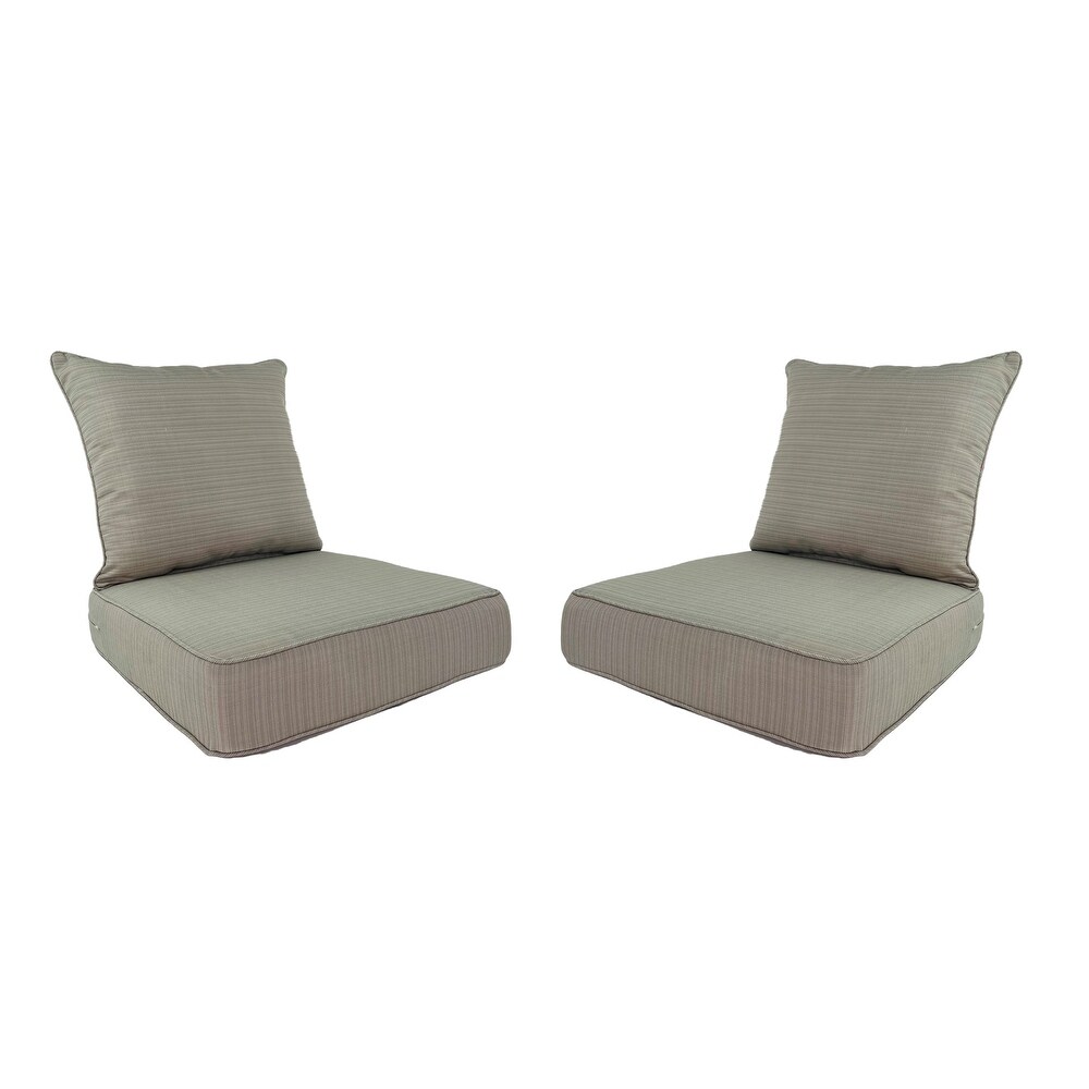 Outdoor Deep Seat Club Cushion Set of Two   24\