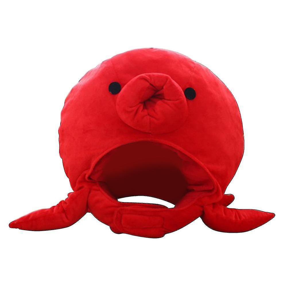 Anime   Red Octopus Head Hat   Props Accessories Plush Head Fancy Taiyaki   Cap