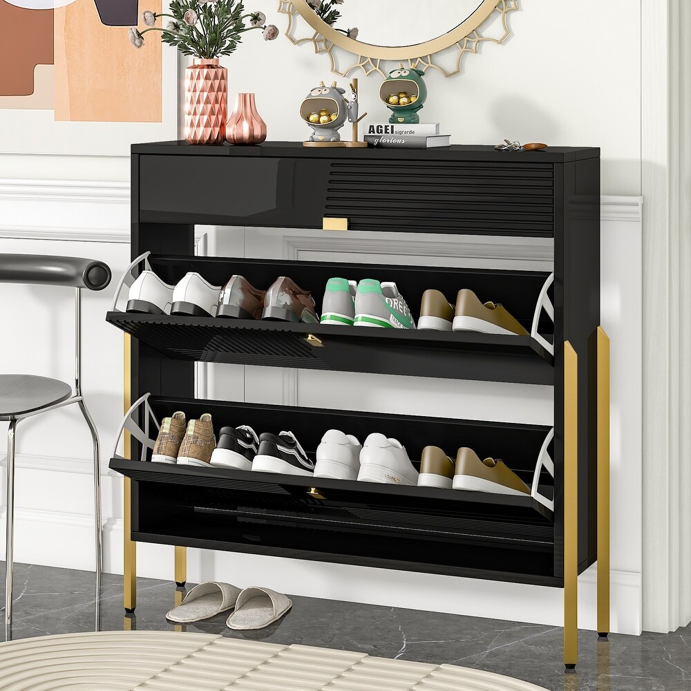 Shoe Cabinet with 2 Flip Drawers