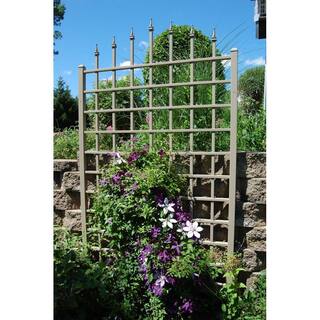 Dura-Trel 96 in. x 57 in. Mocha Vinyl PVC Winchester Trellis 11174M