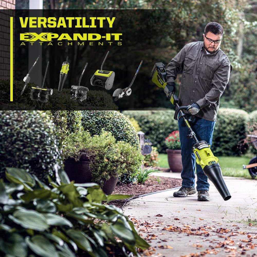 RYOBI 40V HP Brushless 15 in. Carbon Fiber Shafter String Trimmer and Edger Attachment with 4.0 Ah Battery and Charger RY40290-EDG