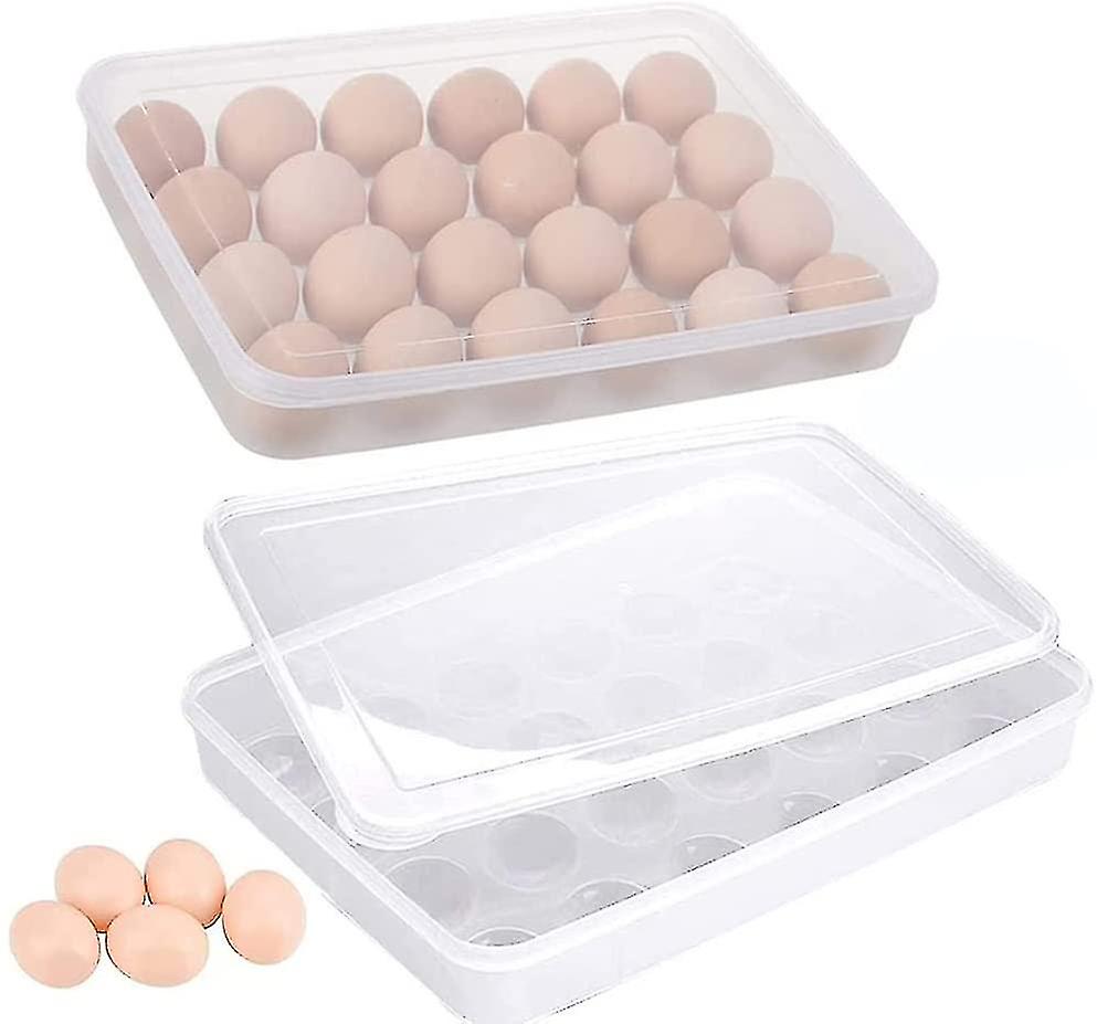 1 Egg Container， Refrigerator Egg Container With Lid， Plastic Egg Container， Portable Egg Storage Box