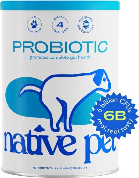 Native Pet Vet-Formulated Probiotic and Prebiotic Digestive Issues Powder Supplement for Dogs