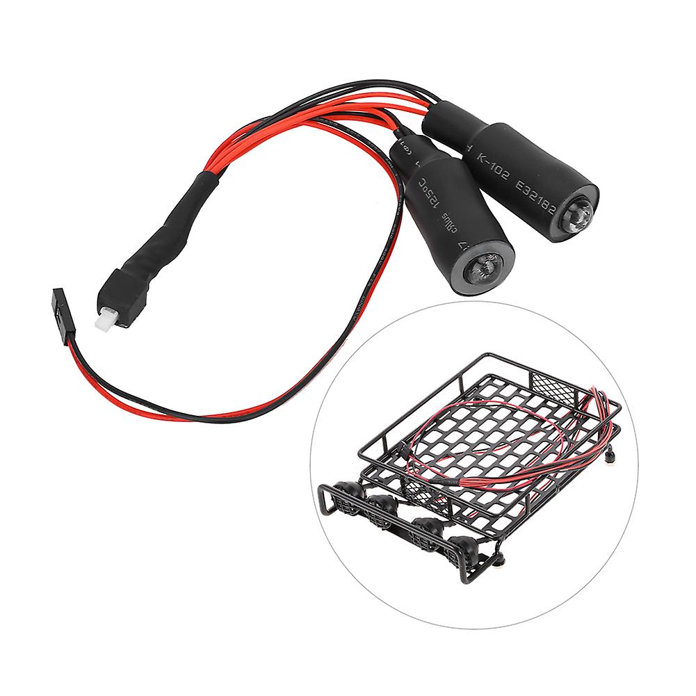 Led Headlight Light For 1/10 Rc Crawler Axial Scx10 Rc4wd D90 For Jeep/wrangler/rubiconwhite Red