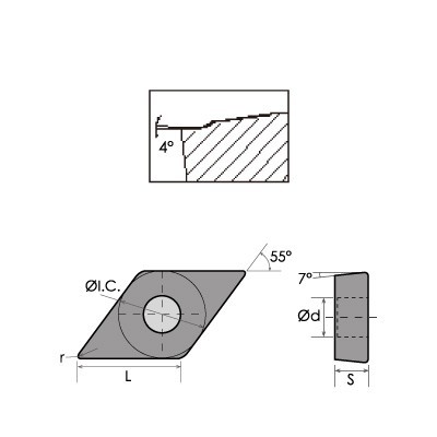 ABS Import Tools DCMT 32.52 HF COATED CARBIDE CERM...