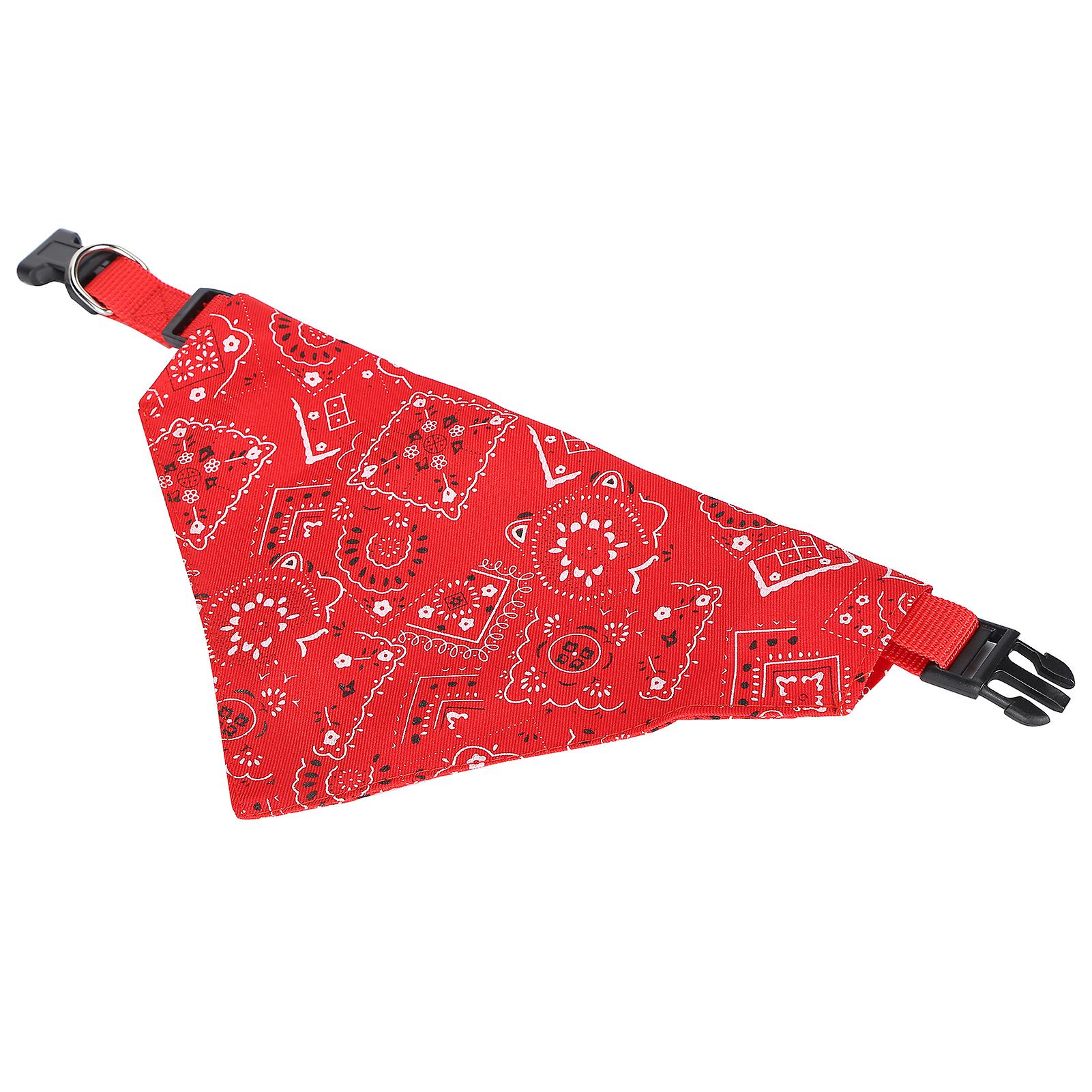 Pet Handkerchief With Adjustable Buckle Pet Pig Polyester Scarf Triangular Collarred S