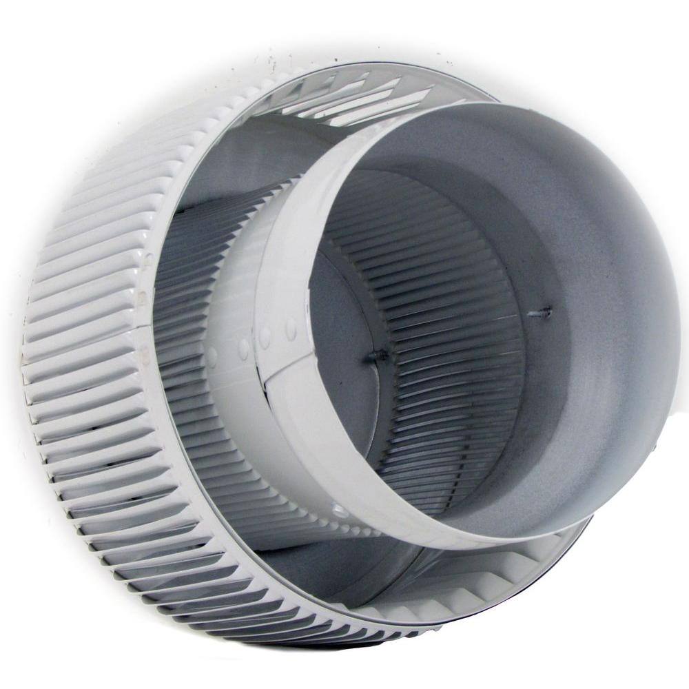 Active Ventilation 6 in. Dia Aura PVC Vent Cap Exhaust with Adapter for Schedule 40 or Schedule 80 PVC Pipe in White AV-6-PVC-WT