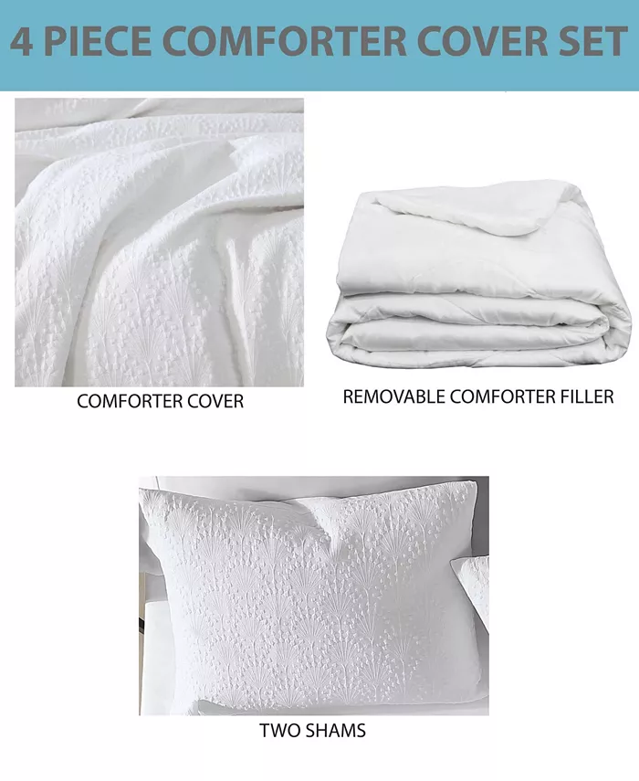 Riverbrook Home Fagen Matelasse 4-Pc. Comforter with Removable Cover Set， King