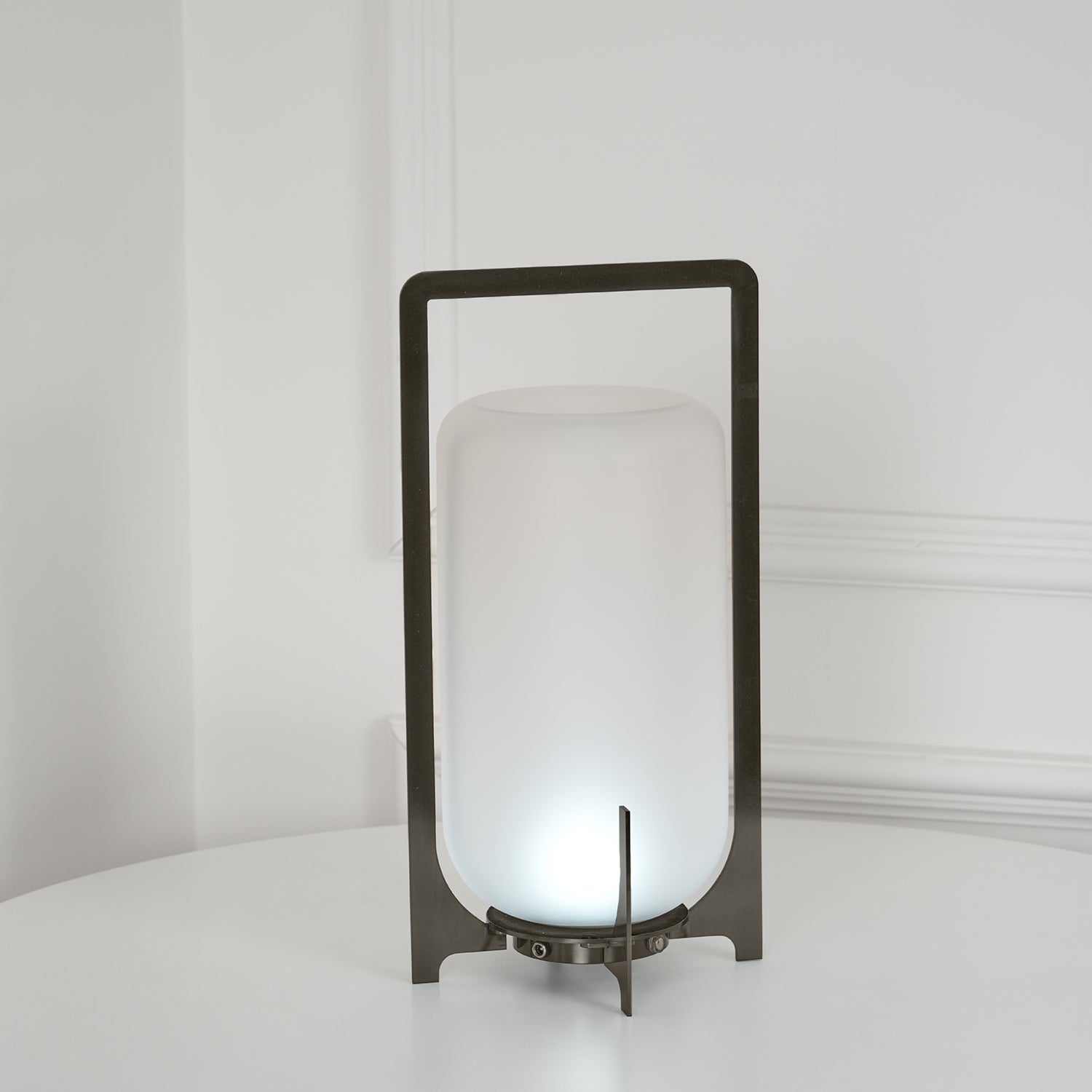 Steel Twilight Lantern Table Light