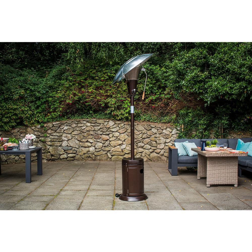 Hampton Bay 38，200 BTU Bronze Heat-Focusing Propane Gas Patio Heater HD10