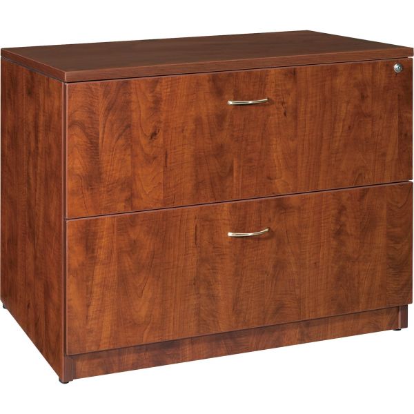 Alera Valencia Series Lateral File， 2 Legal/Letter-Size File Drawers， Medium Cherry， 34