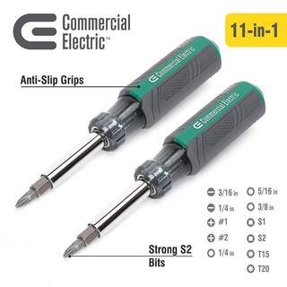 Commercial Electric Multi-Bit Screwdriver and Nut Driver (2-Pack) CE180605