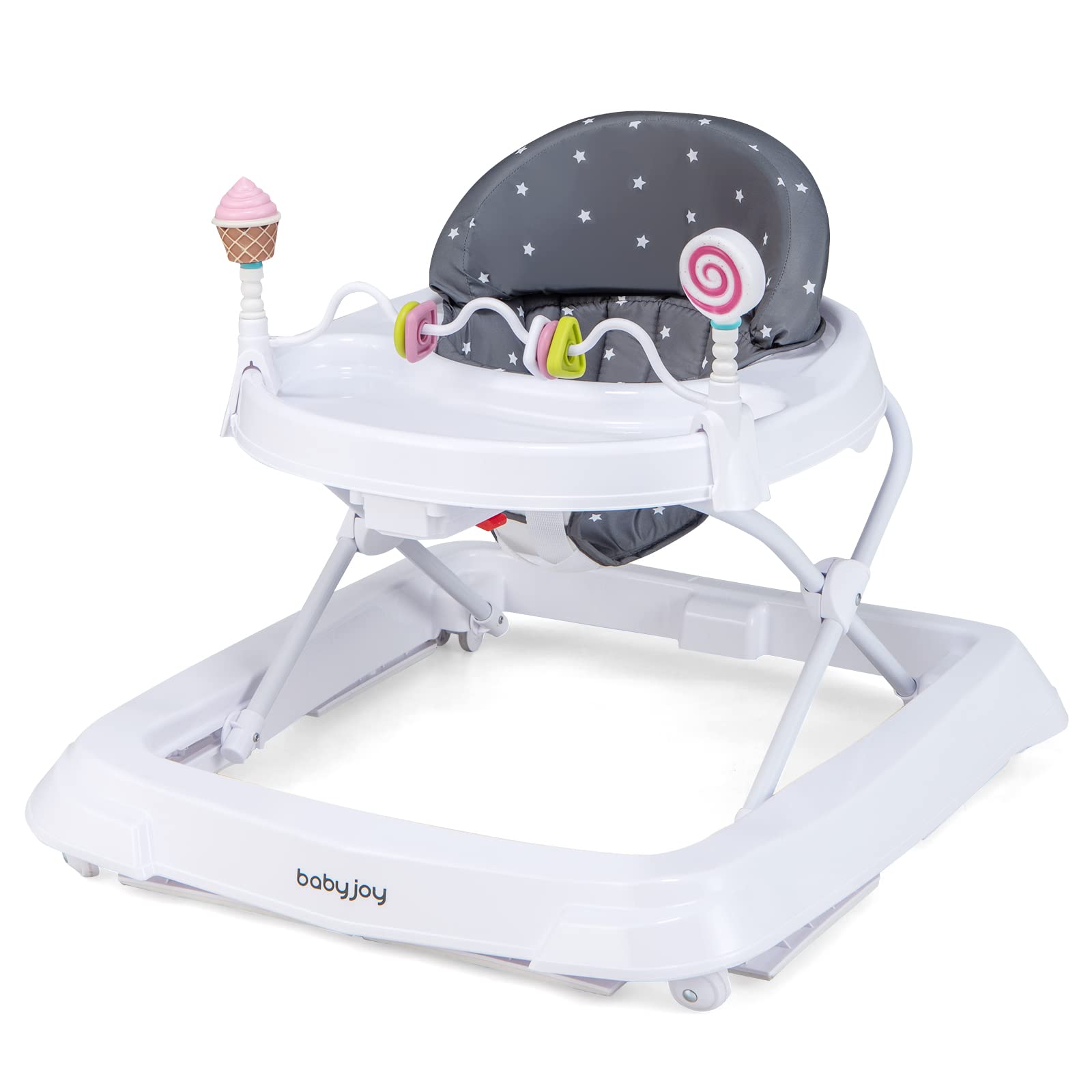 BABY JOY Baby Walker, Foldable Activity Walker Helper with Adjustable Height