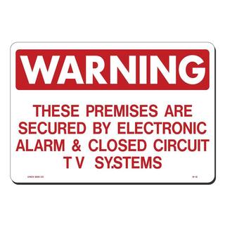 Lynch Sign 14 in. x 10 in. Alarm and Closed Circuit TV System Sign Printed on More Durable Thicker Longer Lasting Styrene Plastic W- 12