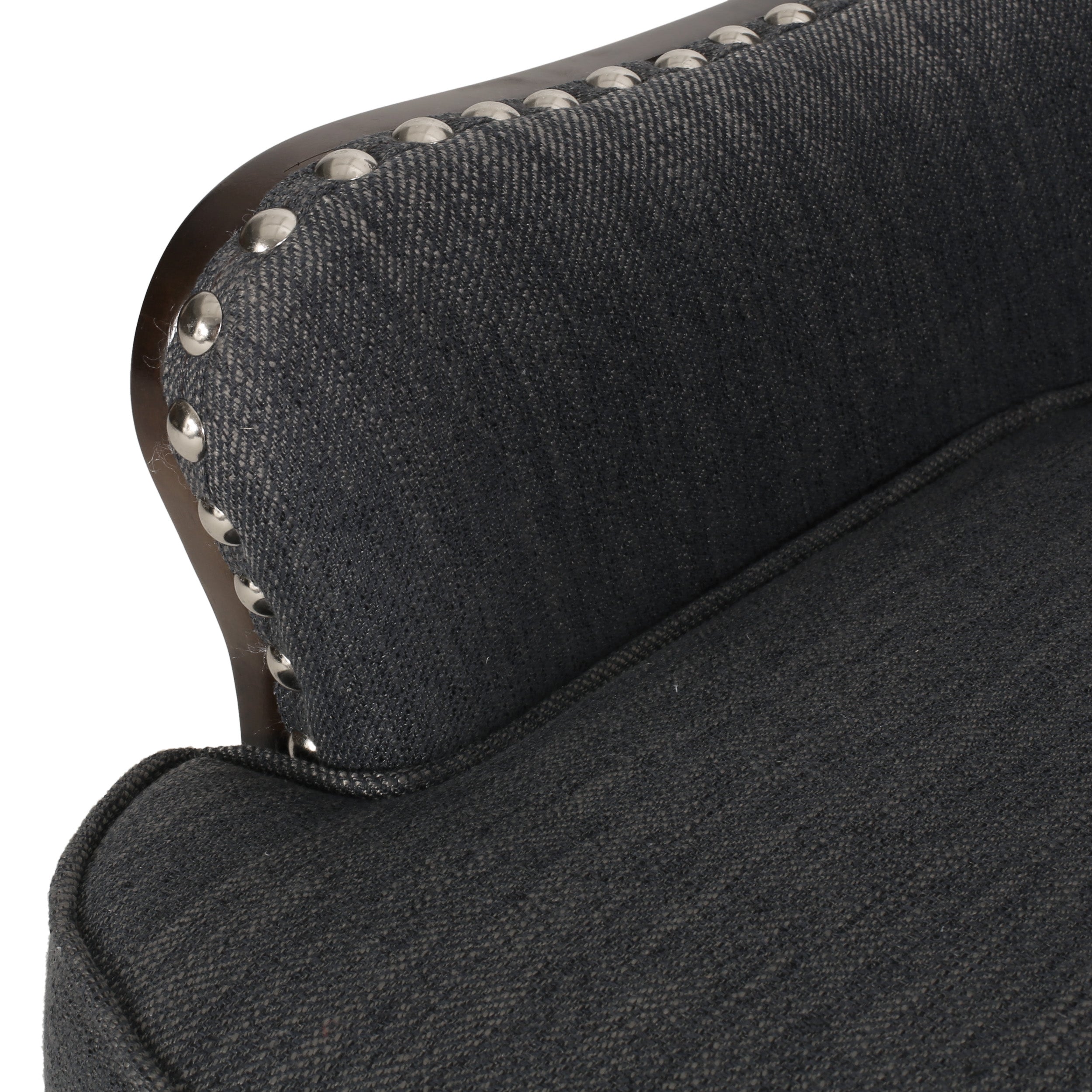 Jett Contemporary Upholstered Accent Chair with Nailhead Trim