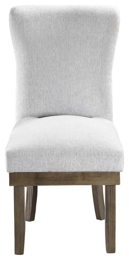 Acme Landon Side Chair Set of 2 Gray Linen   Transitional   Dining Chairs   by AMOC  Houzz