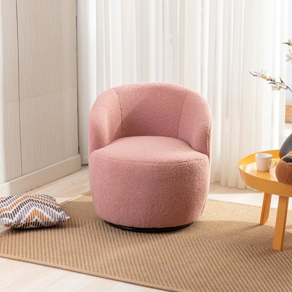 25inch Small Upholstered Fabric Swivel Accent Armchair