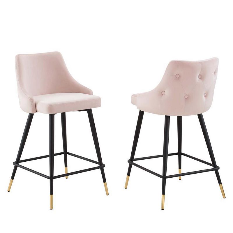 Modway Adorn Performance Velvet Counter Stool Set of 2