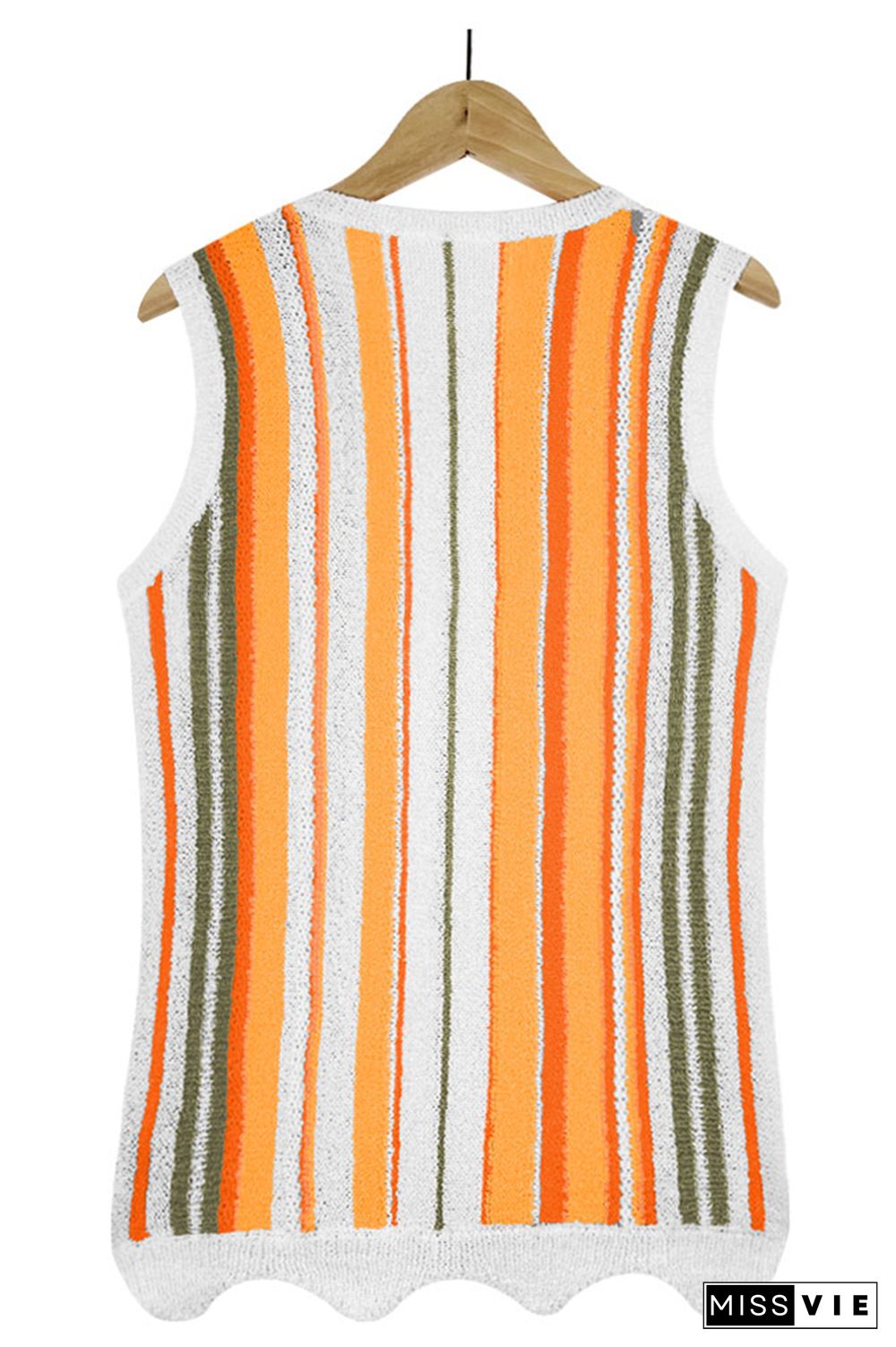 Striped Knit Tank Top Wholesale