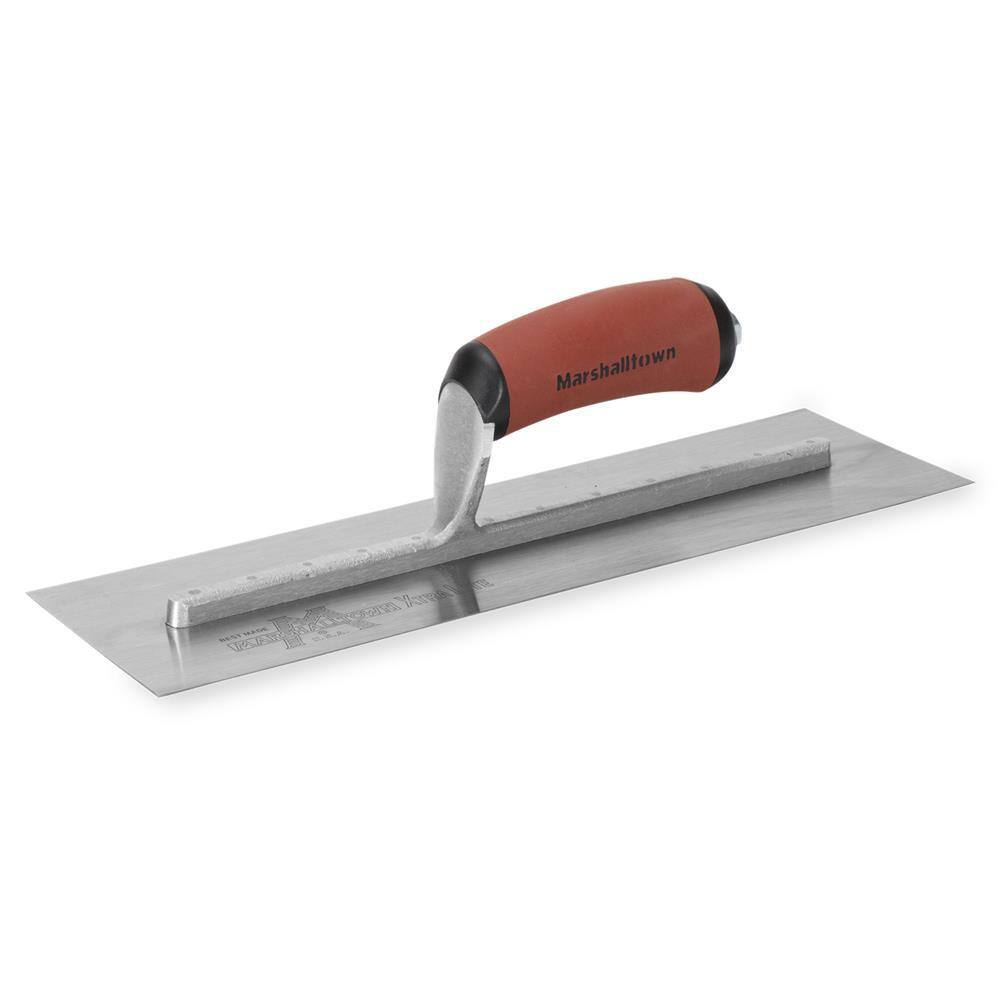 MARSHALLTOWN 12 in. x 4 in. Finishing Trowel - Curved Durasoft Handle MXS62D-HD