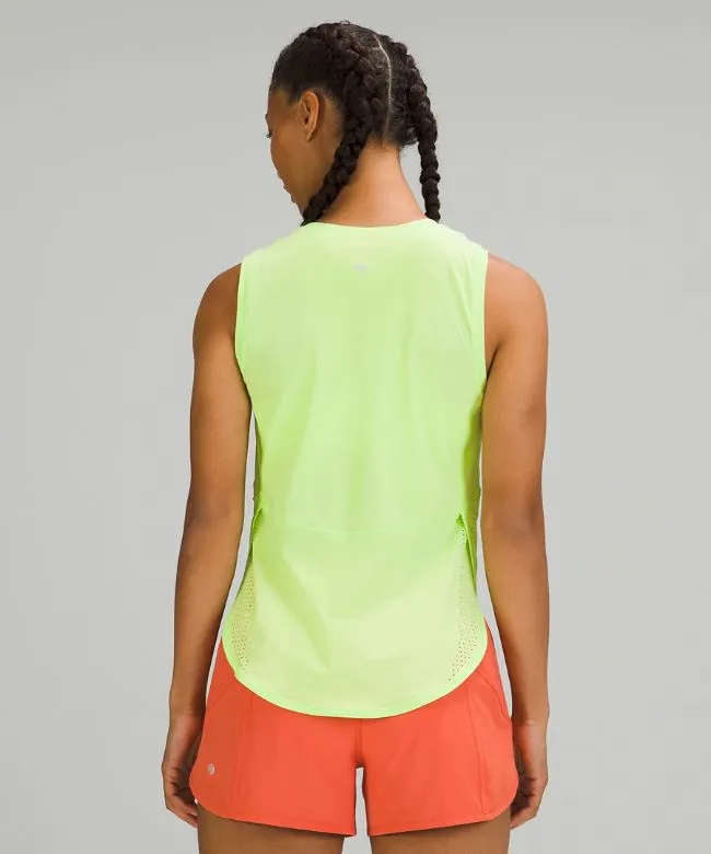 High Neck Split Hem Run Tank