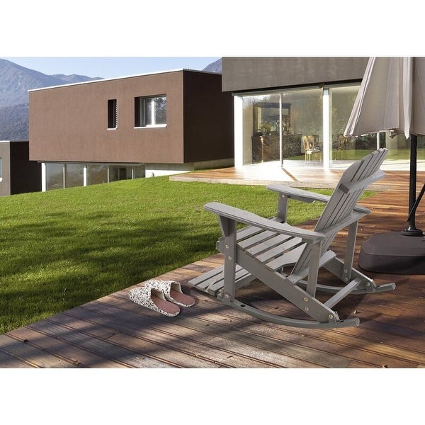 Zero Gravity Collection Adirondack Rocking Chair with Built-in Footrest (2 Pack) - Overstock - 33252666