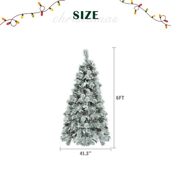 Christmas Tree with 403 Branch Tips，250 MultiColor LED Lights，11 Flashing Modes