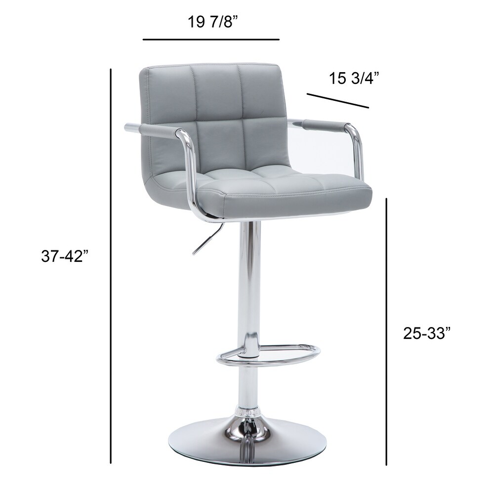 Upholstered Adjustable Retro Bar Stool