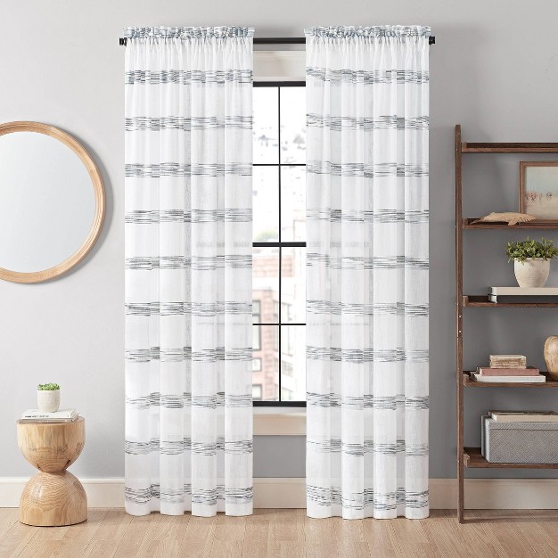 Kyoto Fashion Light Filtering Curtain Panel Indigo Vue