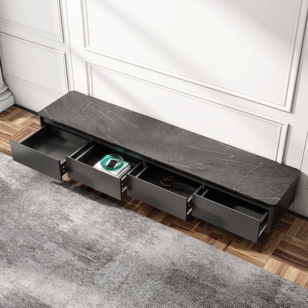 Modern TV Stand with 4 Storage Drawers for TVs Up to 70\