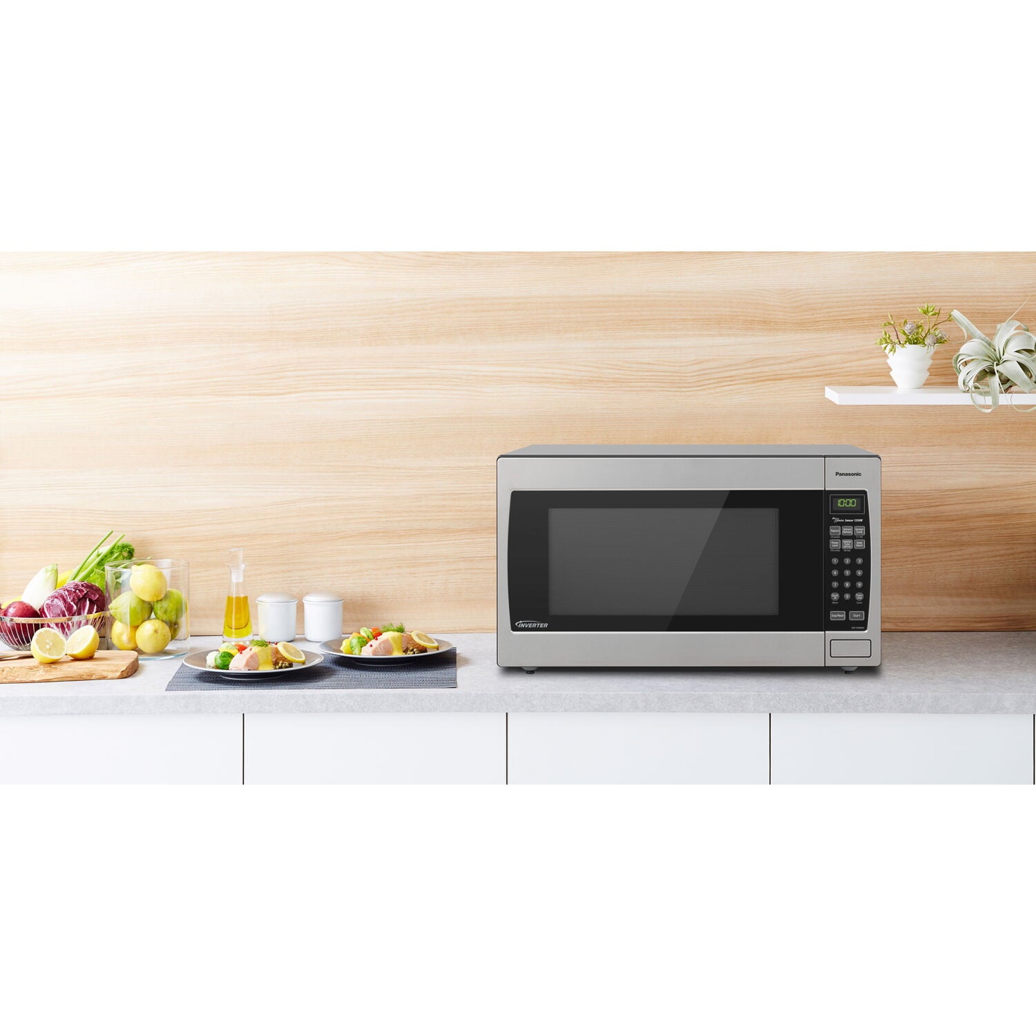 Panasonic Genius Sensor 2.2 Cu. Ft. 1250W Microwave Oven with Inverter Technology