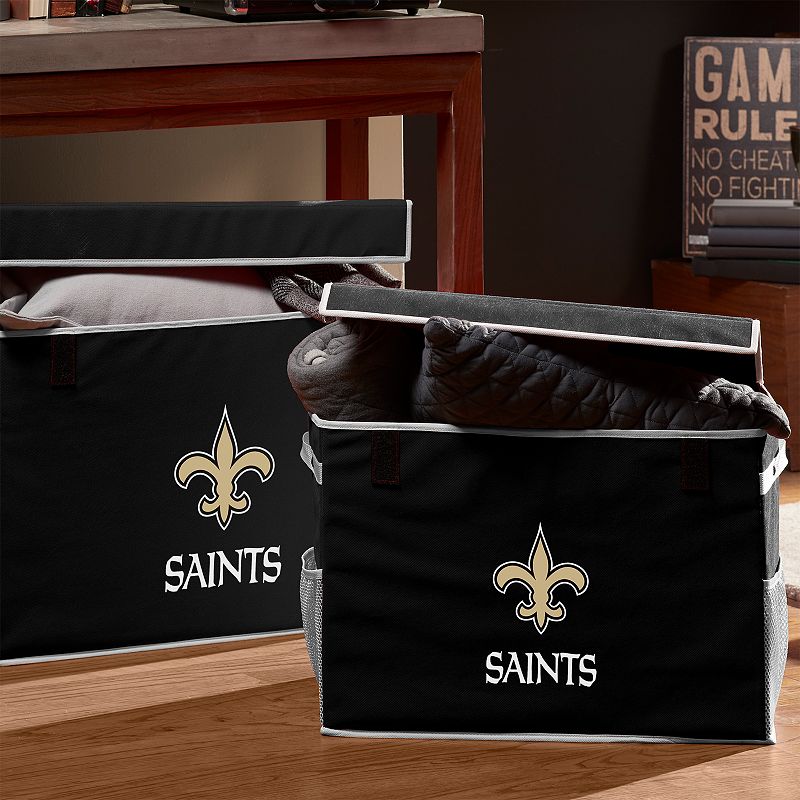 Franklin Sports New Orleans Saints Small Collapsible Footlocker Storage Bin