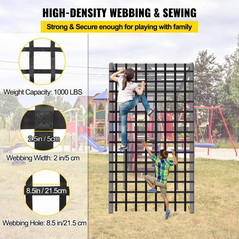 VEVOR Climbing Cargo Net 11 ft. x 6 ft. Playground Climbing Net Polyester Material Large Military Climbing Cargo Net PPWHSBDDW11X6RAYZV0