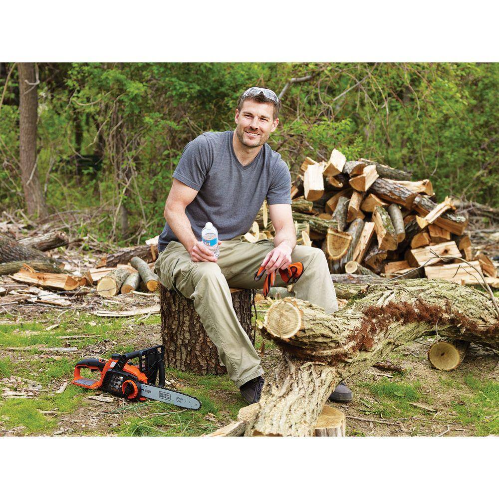 BLACK+DECKER 20V MAX 10in. Battery Powered Chainsaw Kit with (1) 2Ah Battery  Charger LCS1240