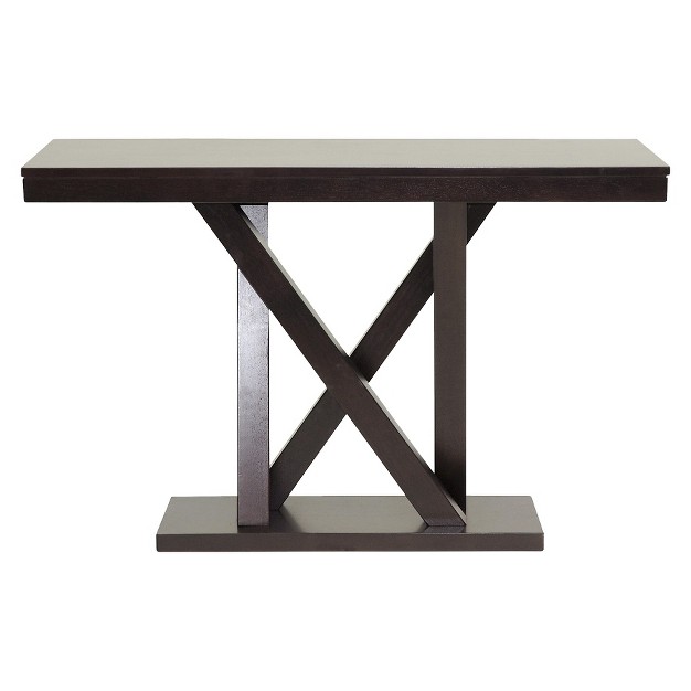 Everdon Modern Sofa Table Dark Brown Baxton Studio