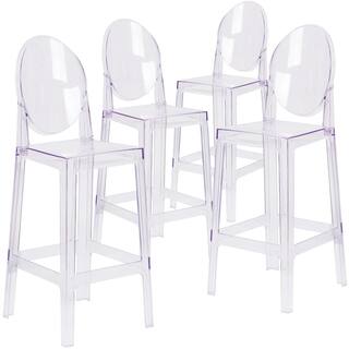 Carnegy Avenue Transparent Crystal Ghost Bar Stools (Set of 4) CGA-OW-202446-TR-HD