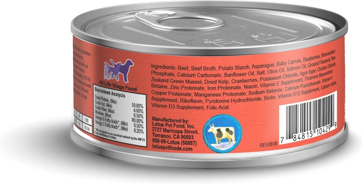 Lotus Just Juicy Beef Shank Stew Grain-Free Canned Dog Food