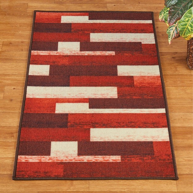 Collections Etc Patchwork Block Rug