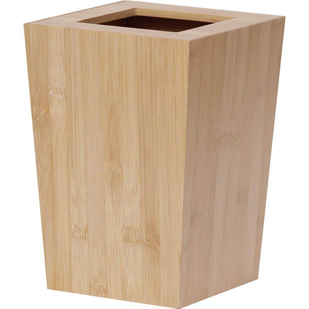 Ecobio Square Trash Can in Bamboo 2 gal.  7.5 L 6522195