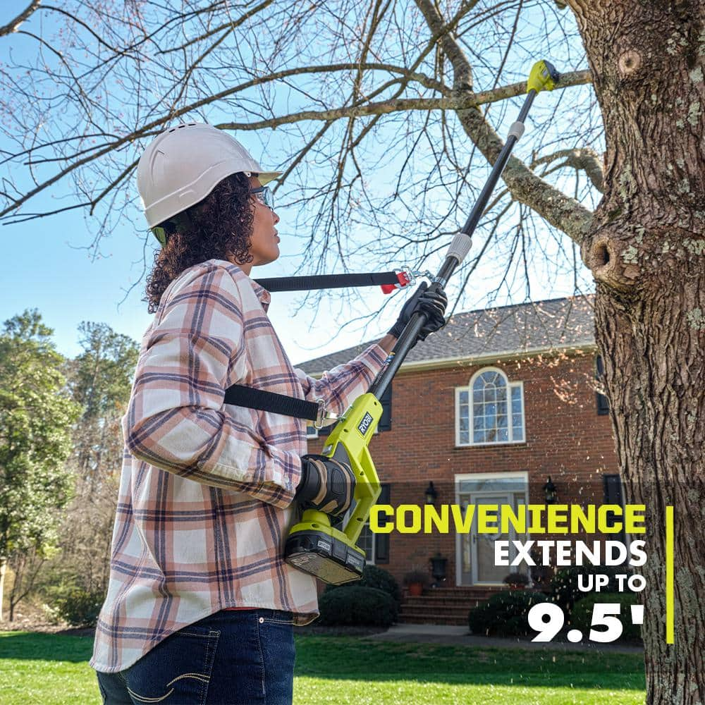 RYOBI ONE+ 18V 8 in. Cordless Battery Pole Saw and 8 in. Pruning Saw Combo Kit with 2.0 Ah Battery and Charger P20310