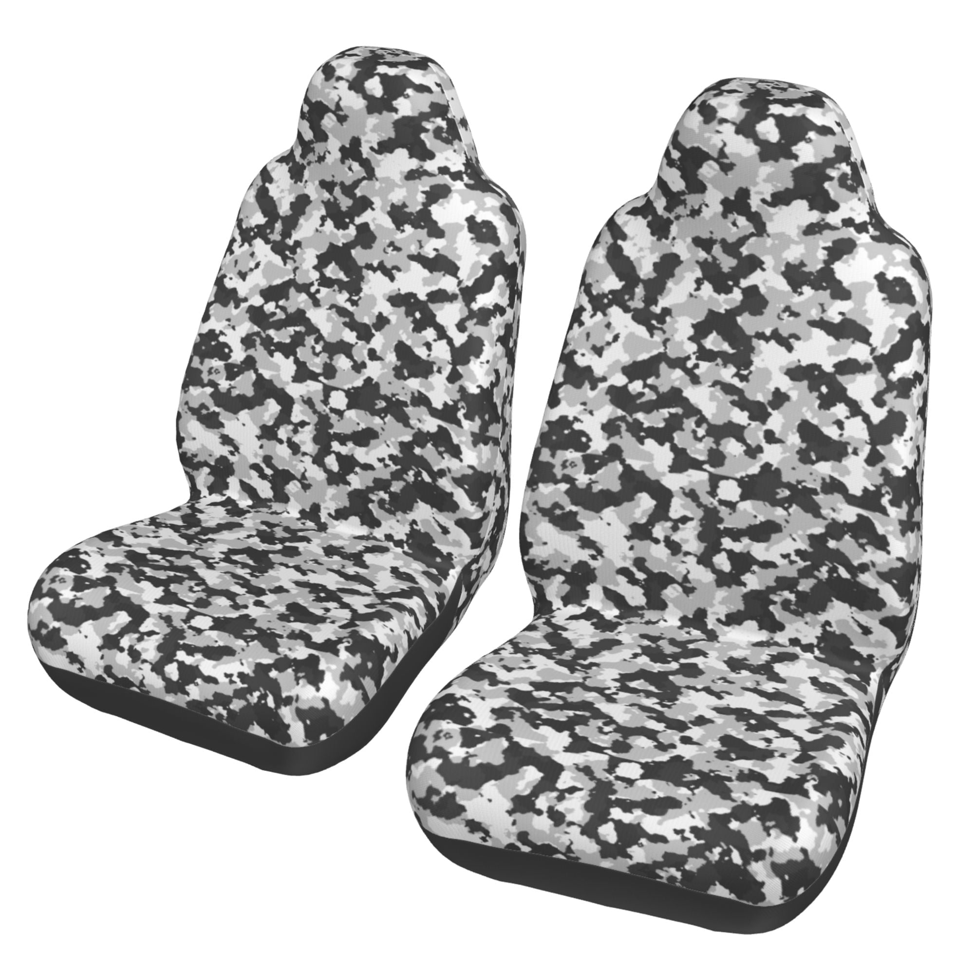 ZICANCN Car Seat Cover Snow Camouflage Texture Car Front Seat Covers Protectors ， Automotive Seat Covers for Cars Trucks Suv