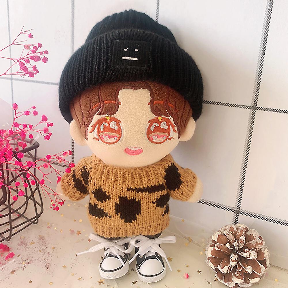 Resilient Hat Leopard Sweater Pants 8in 20cm Plush Doll Clothes