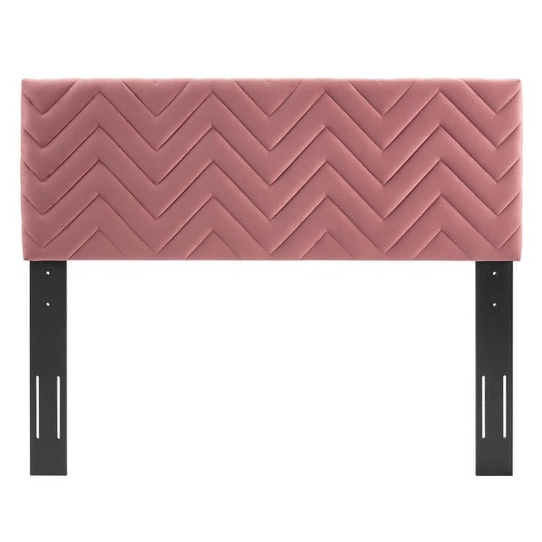 Mercy Chevron Tufted Performance Velvet King/California King Headboard - - 37076233