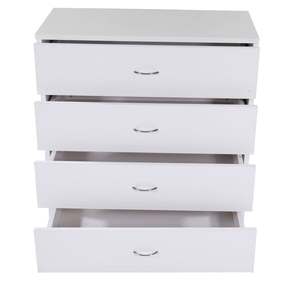 Wood Simple 3-Drawer/4-Drawer Dresser White/Black Storage for Bedroom Furniture Wooden Storage Cabinet with Drawers