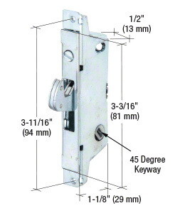 CRL E2111 1/2 Wide Square End Face Plate Mortise ...