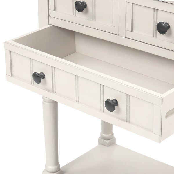 Nestfair Narrow Console Table with 3 Drawers and Shelf