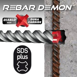 DIABLO 716 in. x 6 in. Rebar Demon SDS-Plus 4-Cutter Full Carbide Head Hammer Bit DMAPL4174