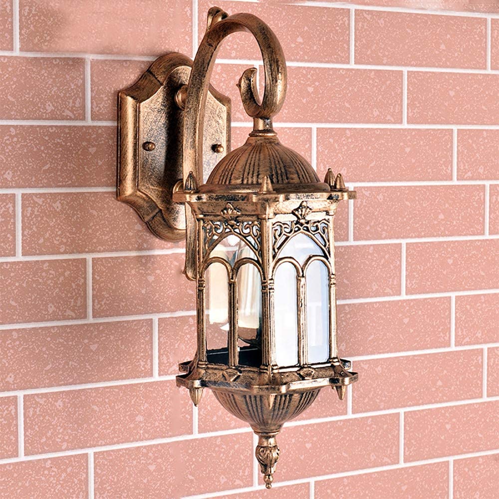 Antique Wall Light Fixture Retro Shade Lantern Sconce Porch Lamp Outdoor IP65