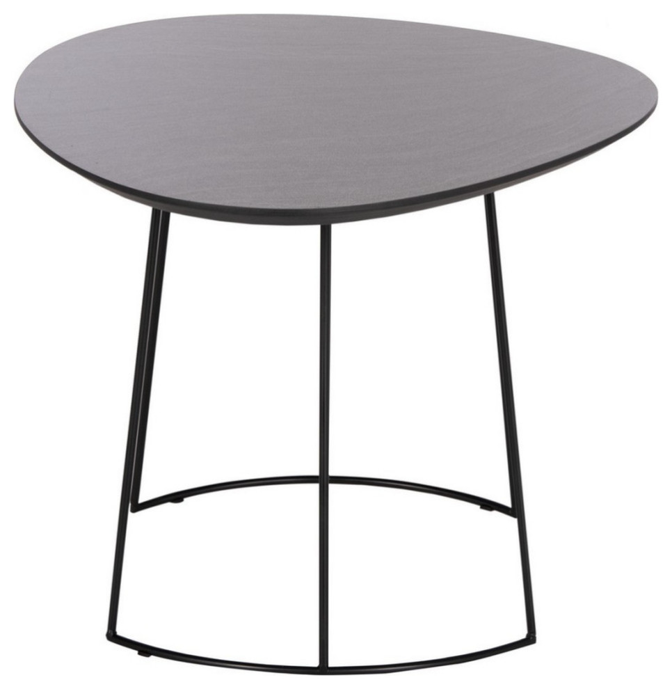 Lexi Side Table Dark Gray/Black   Industrial   Side Tables And End Tables   by AED Luxury Home Decor  Houzz