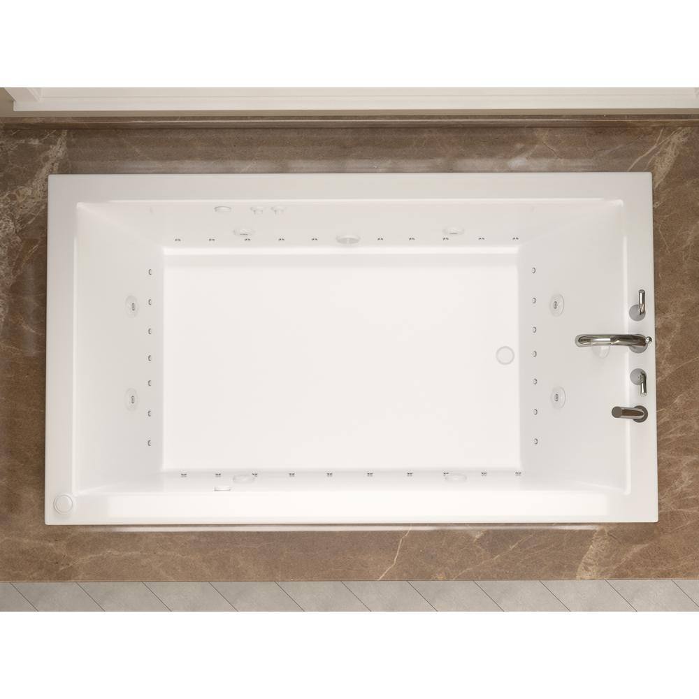 Universal Tubs Sapphire 5 ft. Rectangular Drop-in Whirlpool and Air Bath Tub in White HD3260VNDL